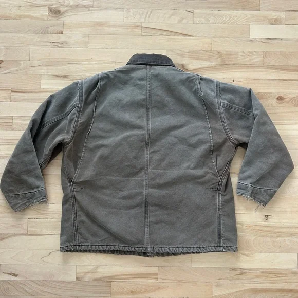 Vintage Carhartt C02CHT Duck Blanket-Lined Chore Coat USA Made XL Brown - Picture 5 of 9